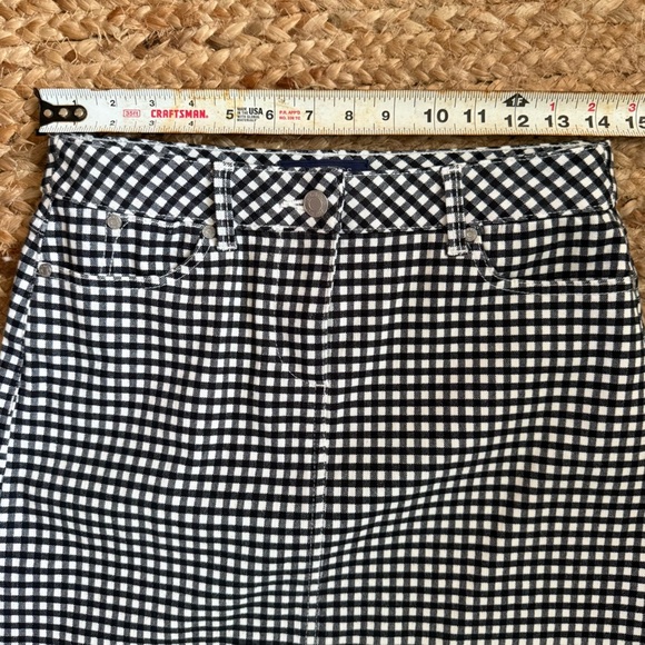 Talbots Size 2 Petite Black & White Gingham Skirt - Picture 3 of 6